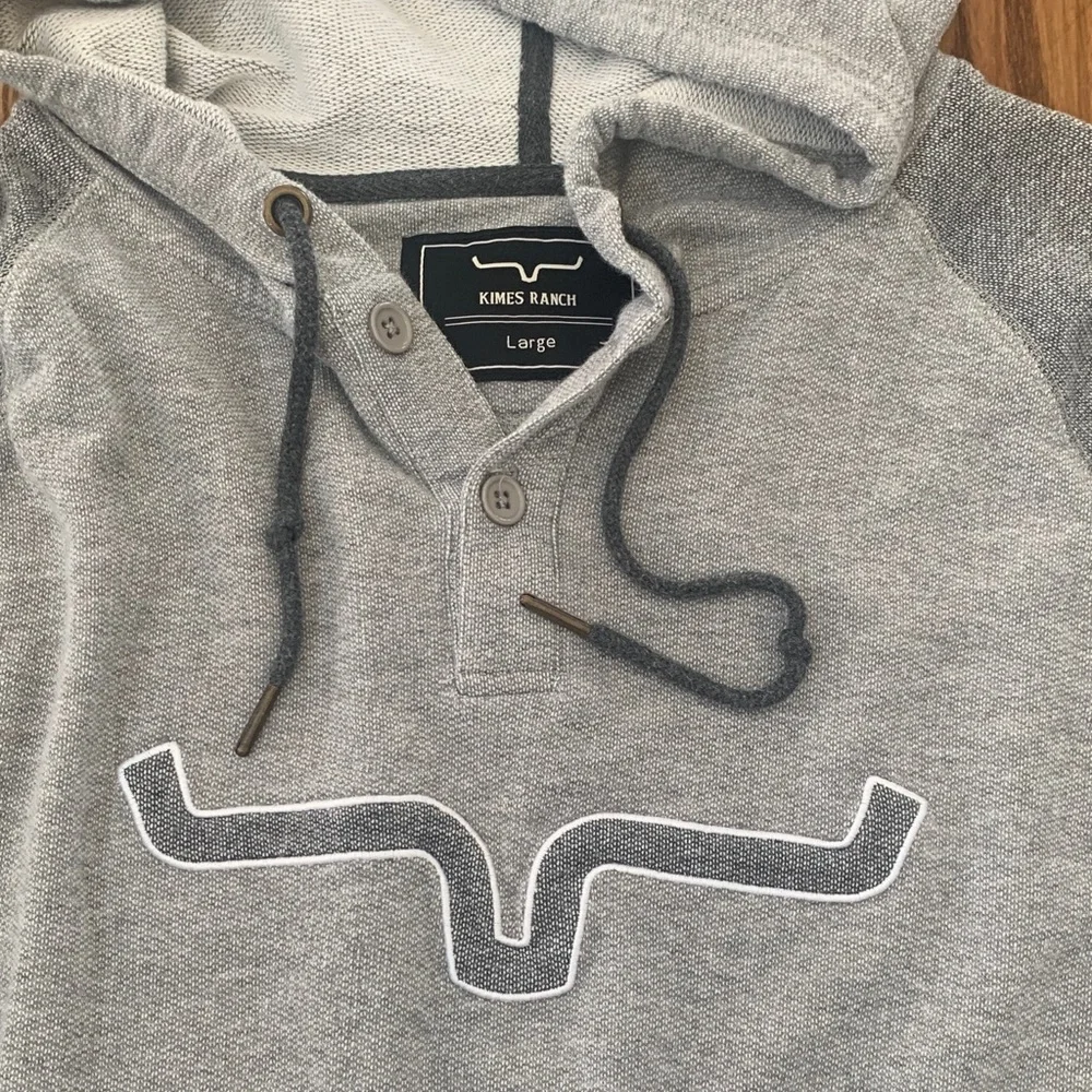 Kimes Ranch Gray and Charcoal Hoodie - Picture 2 of 5